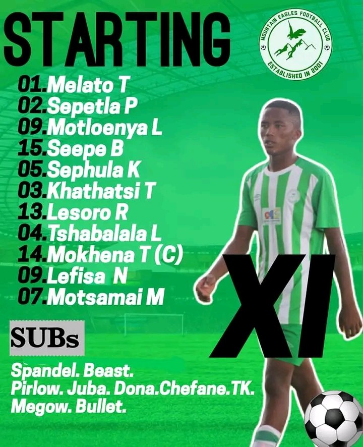 MountainEagles3's tweet photo. This our starting XI for Today⚽️💚🦅

Let's go and collect as always boys https://t.co/JNf7Ye1Toz