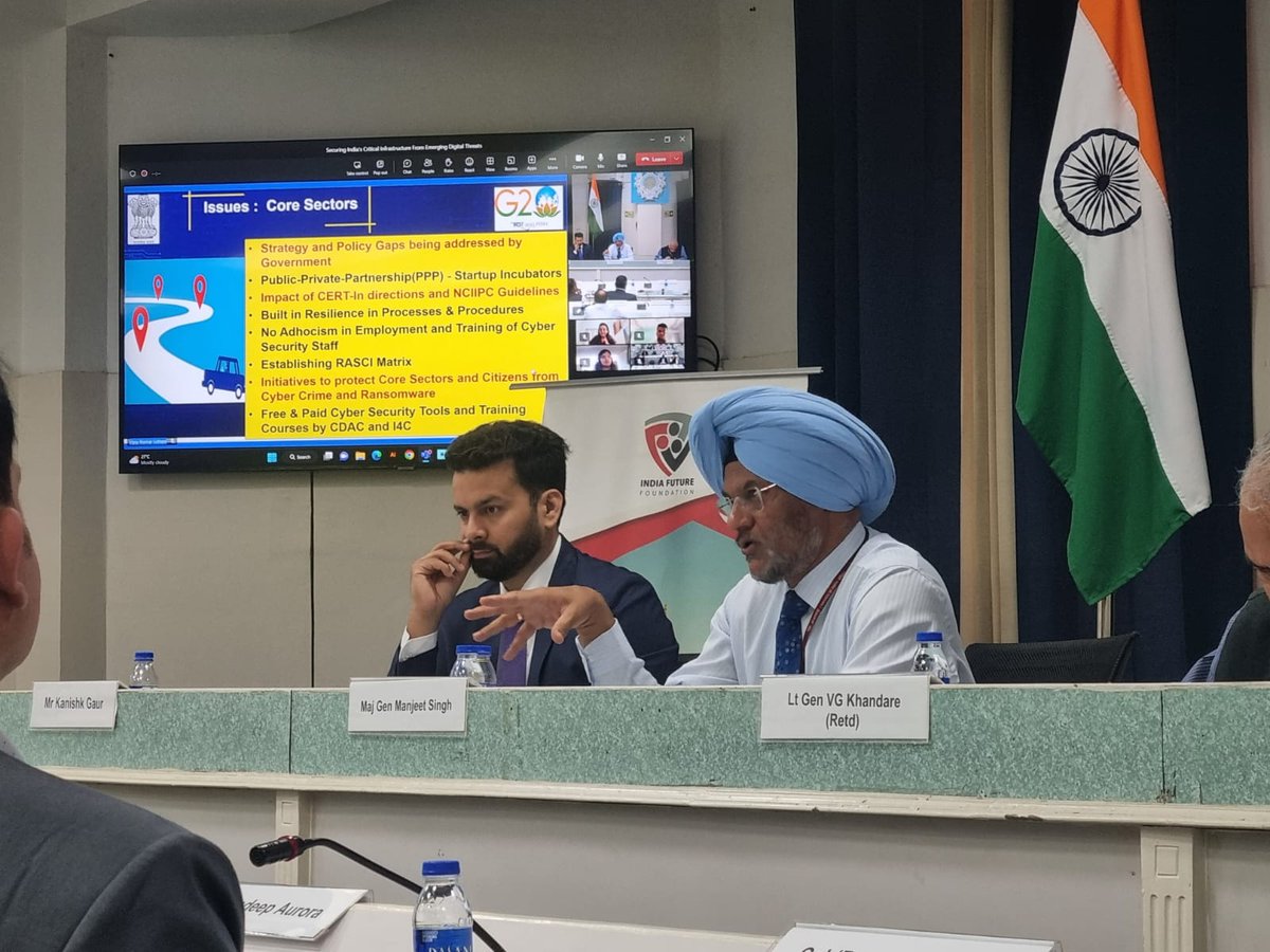 USI_CANB's tweet photo. USI-ANBI (AtmaNirbharBharatInitiative) in collaboration with Microsoft Corp & India Future Foundation (IFF) conducted a CYBER MANTHAN on โSecuring India's Core Sectors from Emerging Digital Threatsโ.
#cybersecurity #AtmanirbharBharat #usianbi #capacitybuliding #IOT #G20 #future https://t.co/XjTZeMRPE6