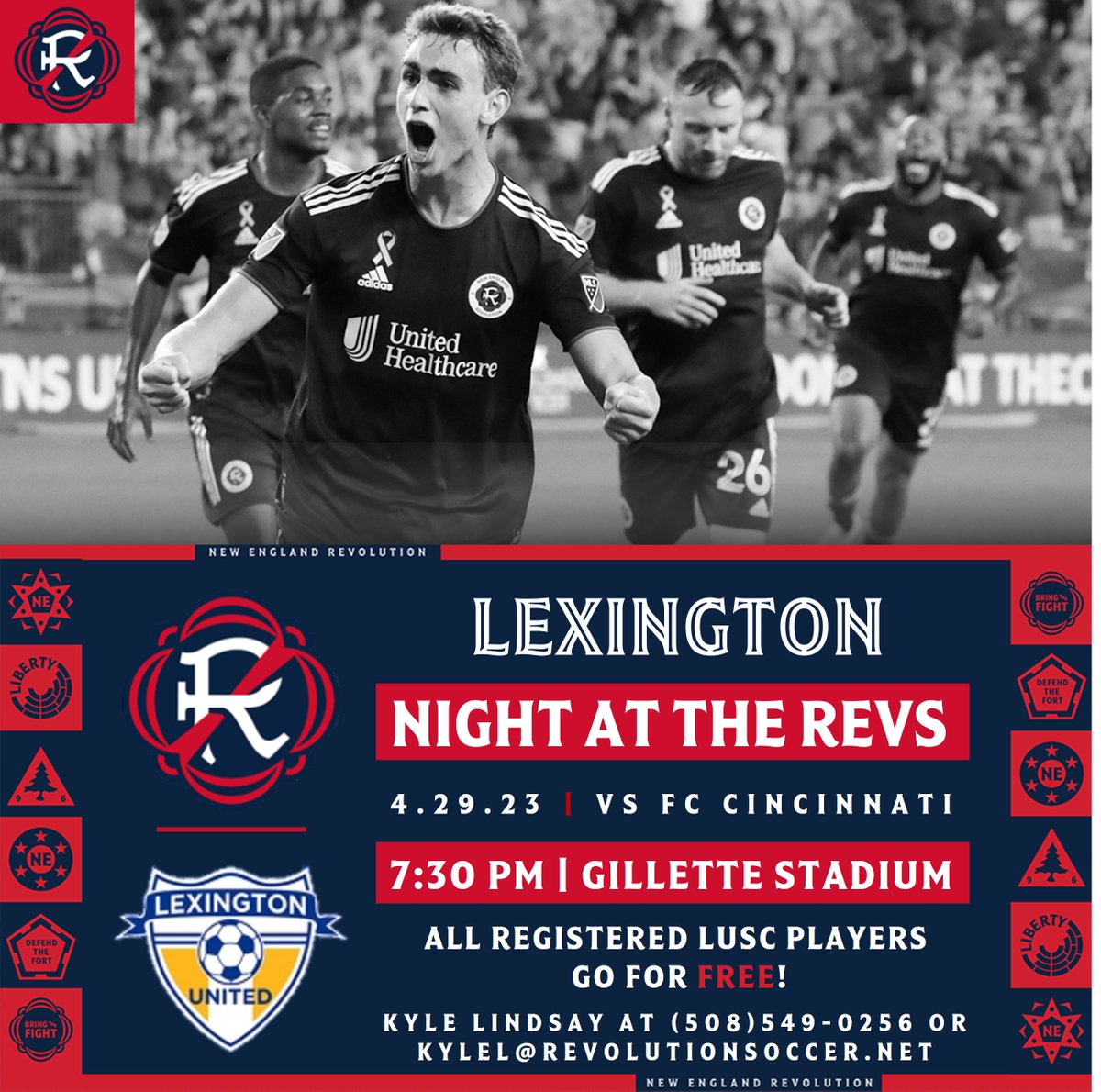 LexUnitedSoccer's tweet photo. All LUSC Players should have received an email with details on how to claim your free ticket.  Revs looking good with a strong 4-1 start to the season! https://t.co/b8V54TY03c