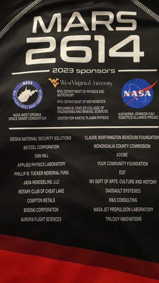 MARS_2614's tweet photo. MARS wants to give a huge thank you to all of our sponsors! Our team wouldn’t be achieving what we have so far without your support! #martiansmakingadifference #smokymountainregional #omgrobots #stemsquad #WestVirginia #robots #FRC #STEM https://t.co/YPSvWWZ5wQ