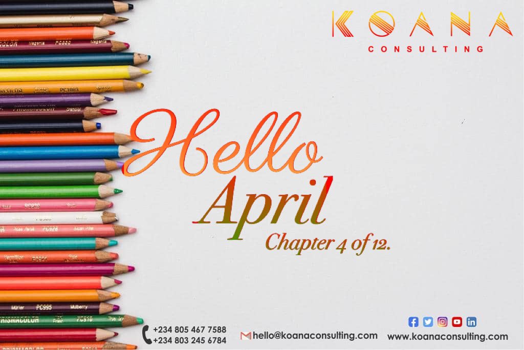 koanaconsulting's tweet photo. Happy New Month 🥂

It’s a new quarter, a time to reflect on the past one, take note of lessons learned and applaud yourself and your team for accomplishing set goals. For goals not yet achieved, it's time to keep working on them and re-strategize where necessary. 

#april
#koana https://t.co/sTWfhxT8xh