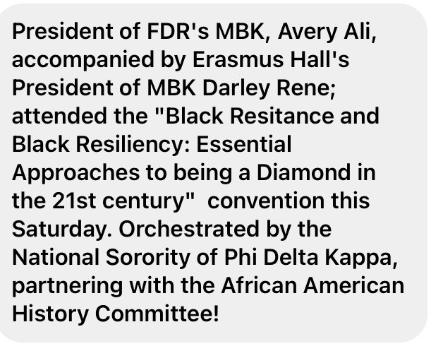 fdrcougars's tweet image. Grateful FDR and Erasmus MBK were able to participate!  Thank you #PhiDeltaKappa @BrooklynSouthHS @pretto_david @20_doe
