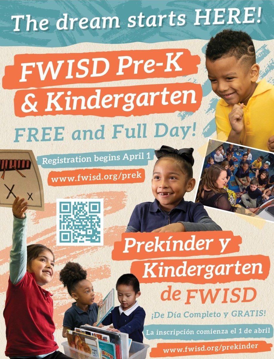 Today is the day! PreK application is now live! Visit fwisd.org/prek to get started. We can't wait to see you in PreK! #fwisdpk @MarceySorensen @HeatherHennesey @pscrissy3 @FortWorthISD