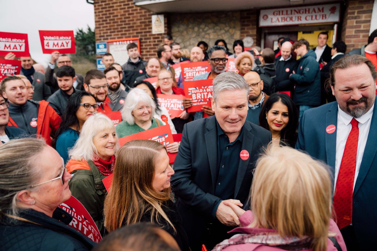 SELabour's tweet image. Today we welcomed @Keir_Starmer to Medway, to campaign ahead of the elections in May. 

After 13 years of Conservative failure, people in Medway and across the South East are ready for a change. 

On Thursday 4 May, #VoteLabour to #BuildABetterBritain