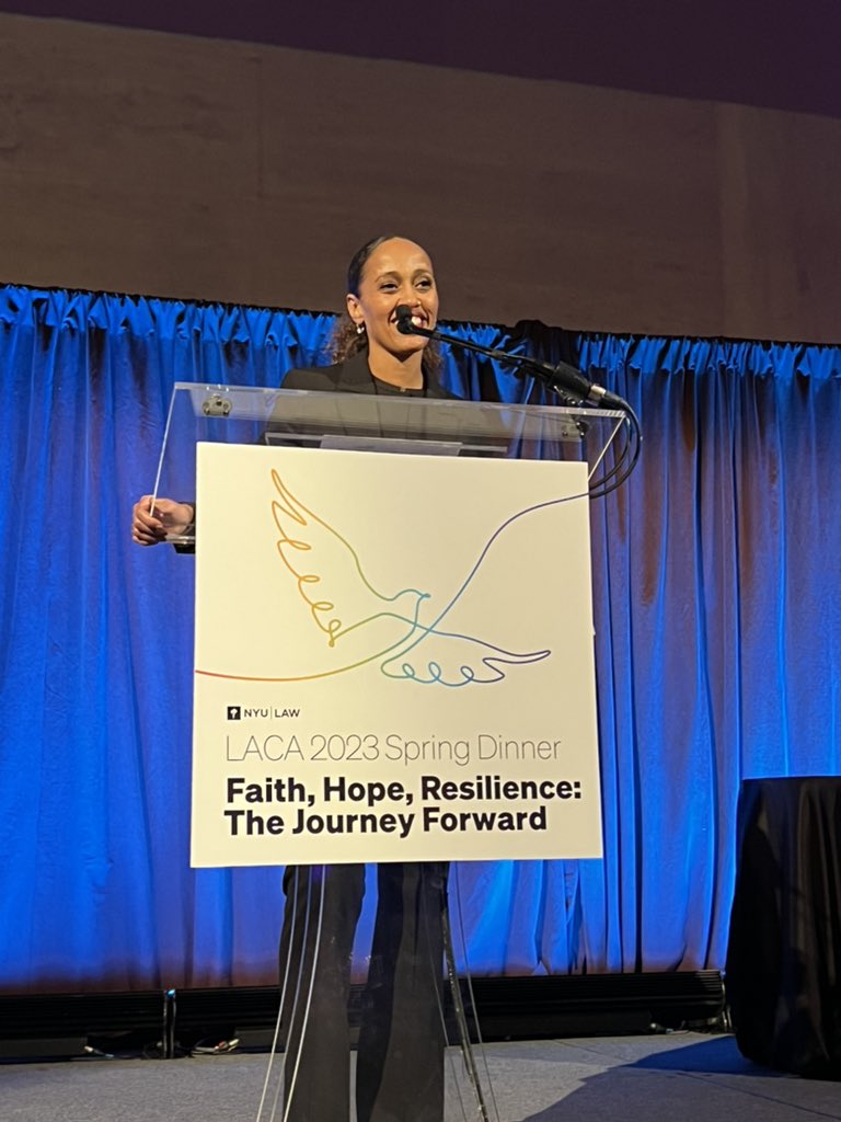 AHoagFordjour's tweet photo. “Faith, Hope, Resilience: The Journey Forward,” in celebration of Law Alumni of Color @nyulaca @nyulaw 💜🙌🏾 @ProfMMurray #TerryMaroney https://t.co/G2RxUFyGep