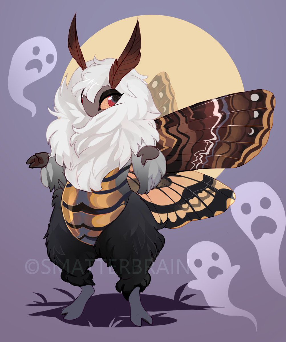 ToadaIIy's tweet image. A witchy Mothperson design done for a very lovely c0mmissioner