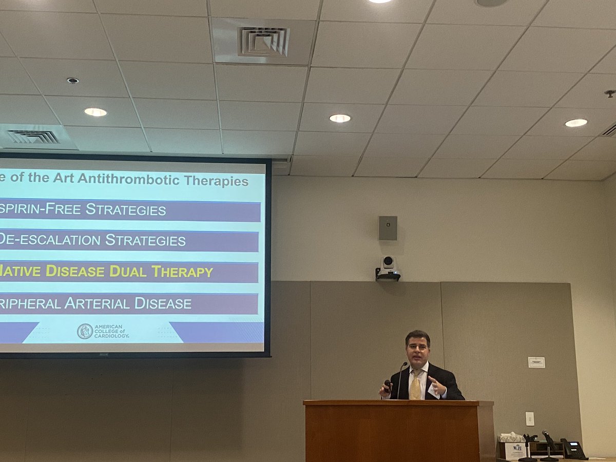 SonuAbrahamMD's tweet photo. Kicking of @ACCMass Annual meeting with ‘State if the Art Antithrombotic Therapies: Therapies for Coronary and Peripheral Atherosclerosis’ by Dr. Kelley Branch and Dr. Christian Ruff. @md_harrington @SaurabhSDani @JJheart_doc @JamalRanaMD @RohanParikhMD #ACCFIT @ACCinTouch https://t.co/UaVAwGsGuV