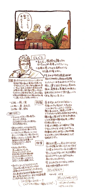 どんぐり🌱です。とりあえずこの辺りだけ…わからない…キャラシってこういうこと? 