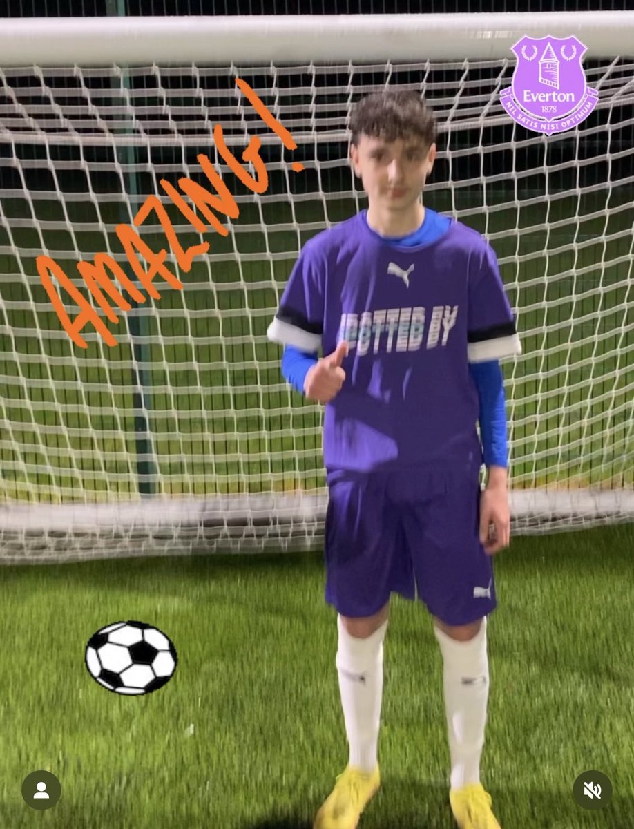 SpottedBy99's tweet photo. Congratulations to U14 player James who has been invited into Everton. James has been on the FREE Spotted By app for a few months. Well done James 👏👏⚽️ @Everton #Football #Academy #talent https://t.co/TwMAahIO7H