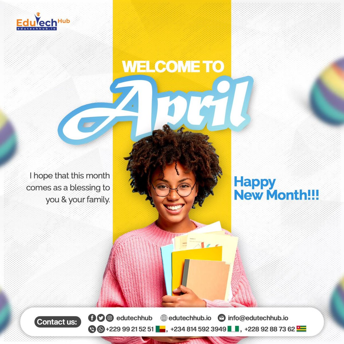 edutechhub's tweet photo. May this new month bring blessings to you and your family ๐
Happy New Month of April ๐
#newmonth #AprilFoolsDay #April #AprilFoolsDay2023 #edutechhub https://t.co/bGHlA2XwlC
