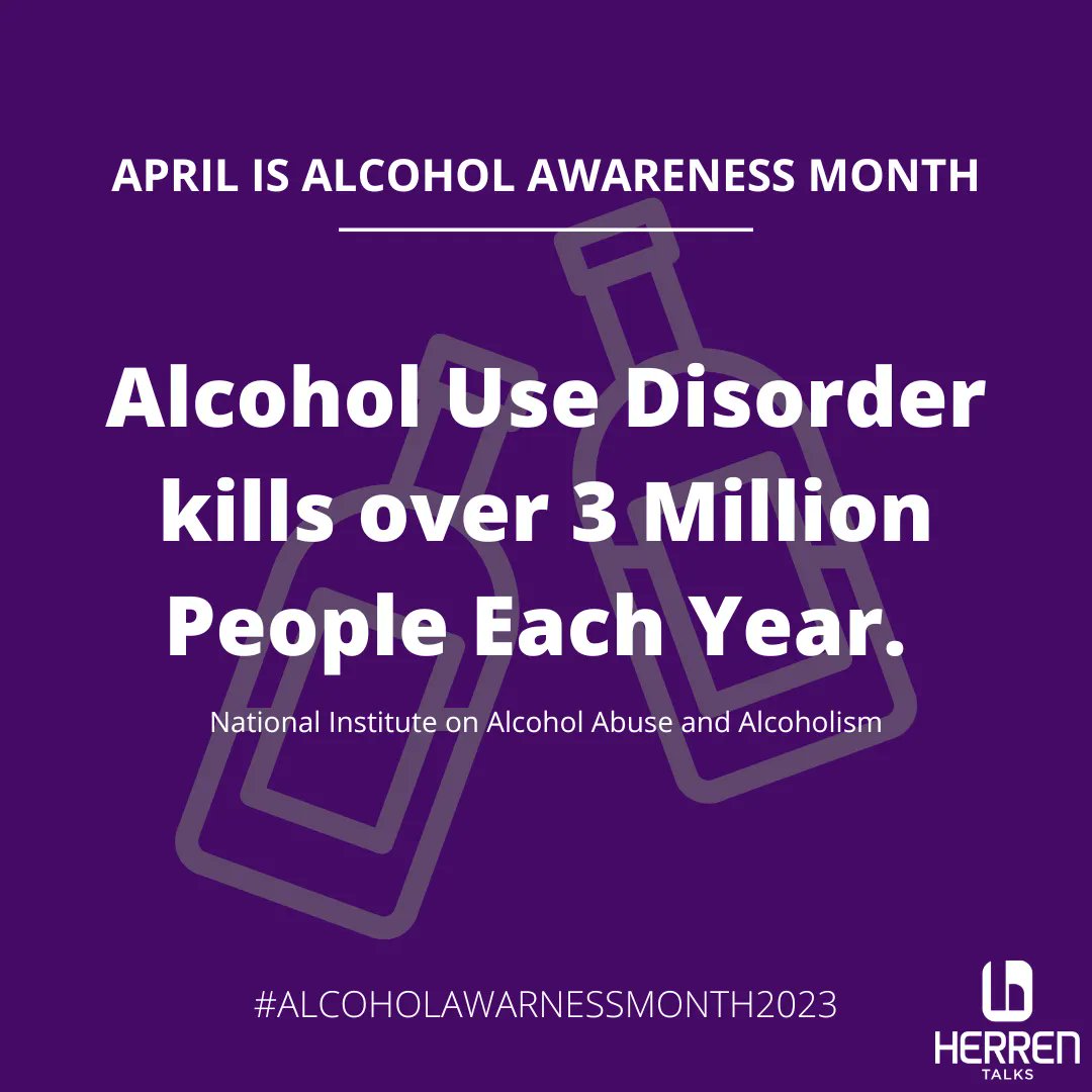HerrenTalks's tweet photo. Did you know that Alcohol Use Disorder kills over 3 million people each year? April is Alcohol Awareness Month - an opportunity to share facts and start a conversation. Don't wait - start the conversation. #HerrenTalks #firstday #justone #alcoholawarenessmonth2023 https://t.co/EZFaMWumcR