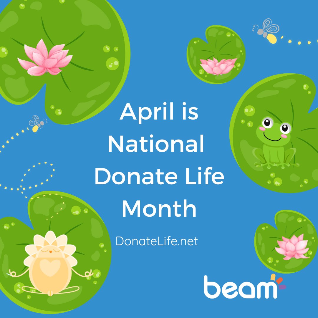 Today kicks off National Donate Month Life in the US!  Every 9 minutes, another person is added to the waiting list.  Head over to donatelife.net to register today. How will you celebrate this special month? 💚🐸🪷💙

#DonateLifeMonth #CysticFibrosis #OrganDonation