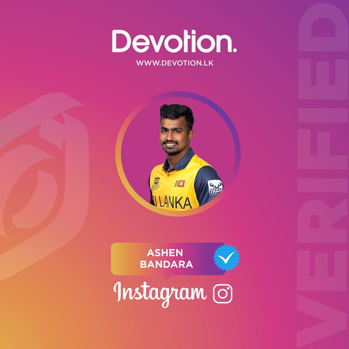 Devotionlk's tweet photo. Here we Go..! Sri Lankan cricketers Ashen Bandara & Dilruwan Perera officially got verified on Instagram.
Follow us for more details, Contact us for your social media consultancy. Thank You ♥️✨
#SocialMediaAgency #Devotion #TeamDevotion #SriLanka 🇱🇰
#SocialMediaMarketing https://t.co/OT3Pl50GCQ