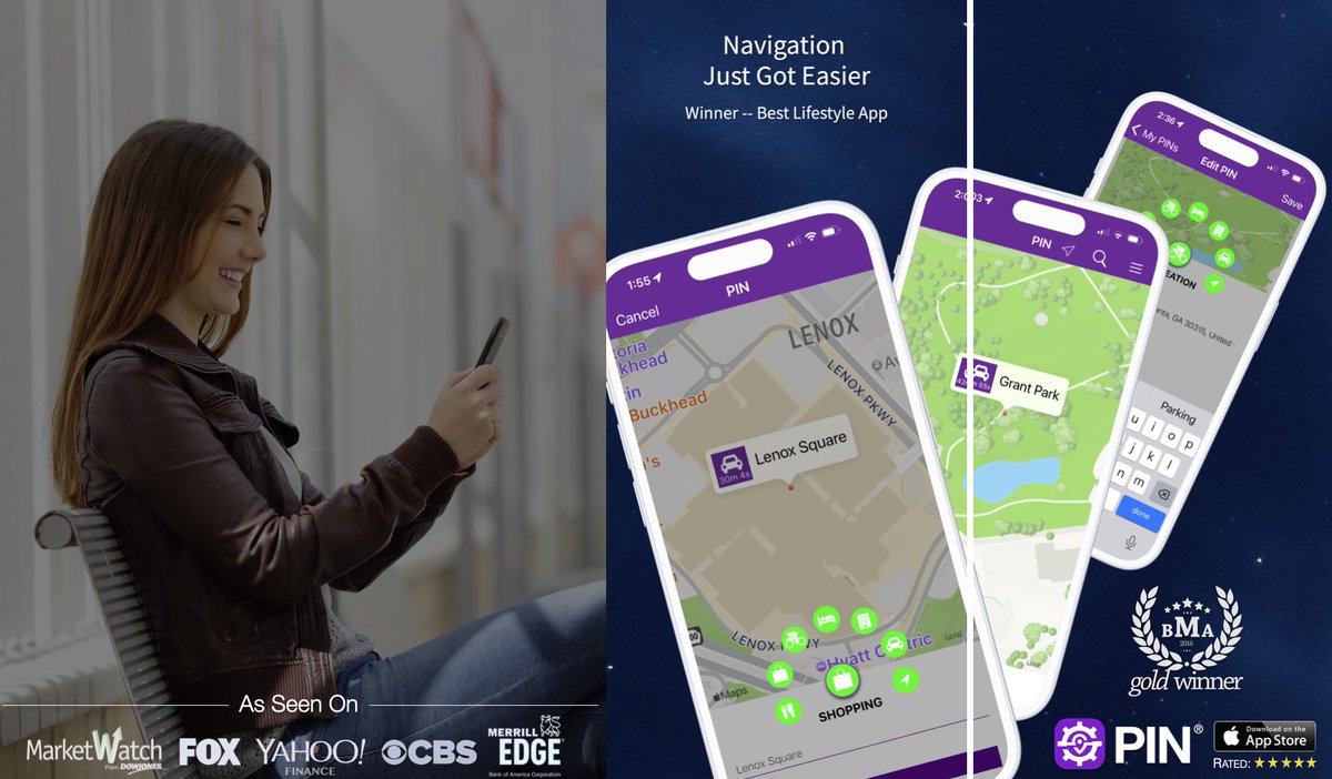 GoWithPIN's tweet photo. PIN makes Mobile GPS Quick &amp; Easy. Version 3.0 out today! -> https://t.co/QMuvujPx6b #AppStore #PIN3.0 #BestLifestyleApp https://t.co/n3VZ47Jtbb