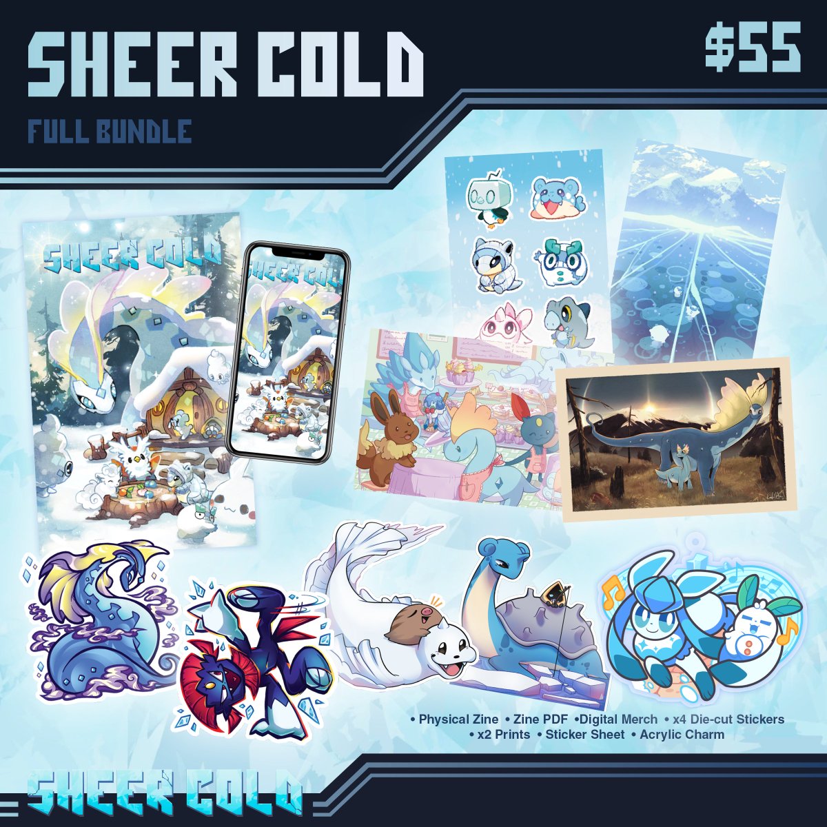 🧊SEVERE WEATHER ALERT🧊

Our Preorders are finally open!  There's four chilling bundles for you to choose from ranging from just the digital stuff to a whole avalanche of goodies!  Preorders will run until 05/01/2023!

Get yours here:
🪙pkmnzinehub.bigcartel.com