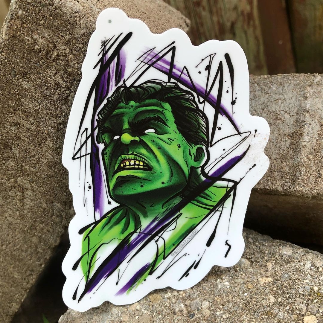 stickerbeatinc's tweet image. Unleash the power of the Hulk with this smashing sticker! With strength beyond measure, the Hulk is ready to smash any obstacle in his way.

#stickerbeat #stickers #sticker #stickerart #slaps #decals #illustration #stickerbomb #vinyl #digitalart #print #stickerslap #Hulk