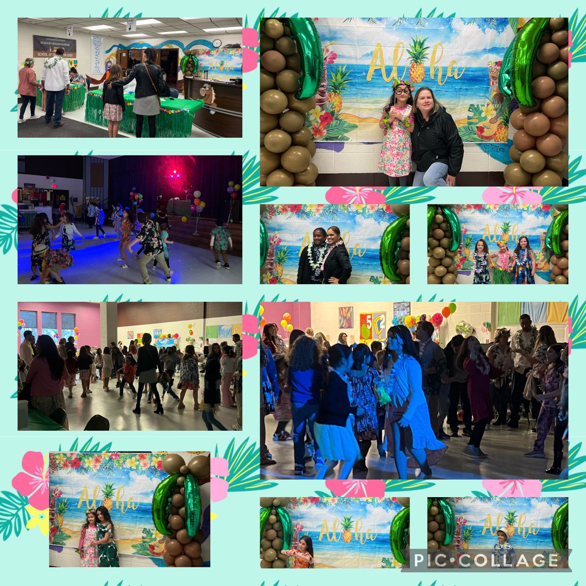 StadleyRough's tweet photo. The VIP & Me Luau was such fun! 🌸 🌴 💃🏻 🪩 🕺🏾 Thanks to our amazing PTO, parent volunteers, & @MrDPrincipalDHS Key Club Volunteers! #STRfun https://t.co/aqmf8ieDQh