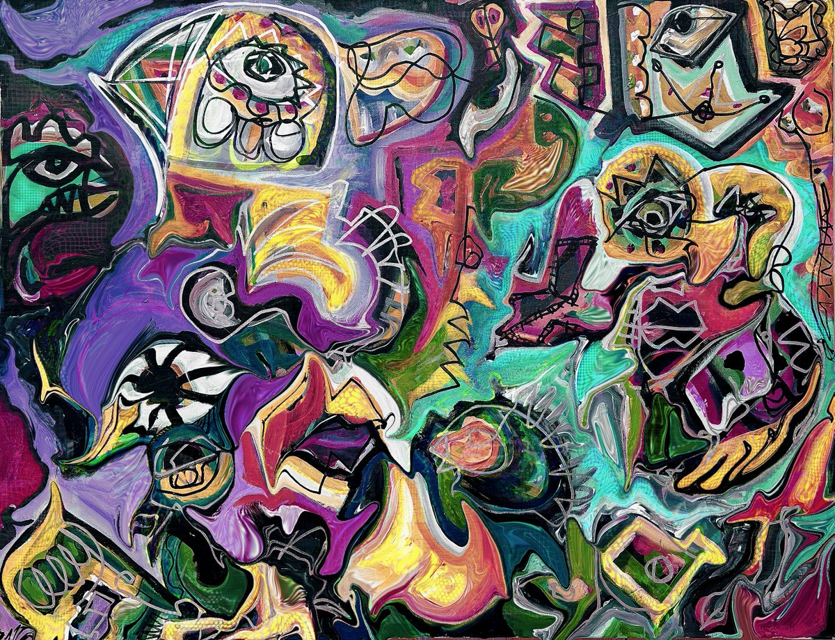 ernestoasch's tweet photo. CUANDO SE PRENDE EL GALLINERO /
PARTY AT THE CHICKEN HOUSE
When the rooster sleeps, the chickens go crazy.... .......... Remix of a physical mixed media painting .
4/5 - 20 tez
Exclusively on @objktcom
#tezos #CleanNFT #AbstractCryptoArt #ANTIPOP #abstractart #CURATIO https://t.co/xqsHp2LaSn