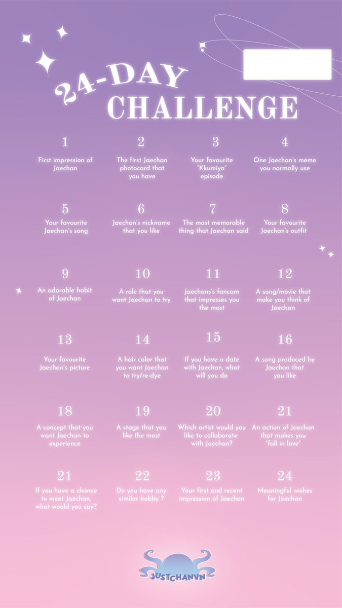 JustChanVN's tweet photo. [4 YEARS WITH JAECHAN] ANNIVERSARY TEMPLATE

You can use the template freely 💜 

Don’t forget to tag @JustChanVN and Jaechan ( ^ω^ )

#JAECHAN #DKZ #재찬 #디케이지 https://t.co/I1AC8L6Gpf