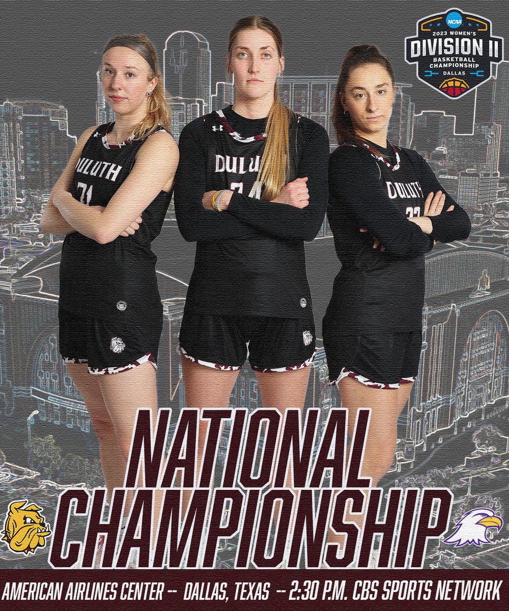 It all comes down to this. 🏆 DII NCAA National Championship🏆 📍: American Airlines Center (Dallas, TX) 🆚: Ashland ⏰: 2:30 p.m. 📺: CBS Sports Network (also available on app) 📊: ncaa.com/game/6131009