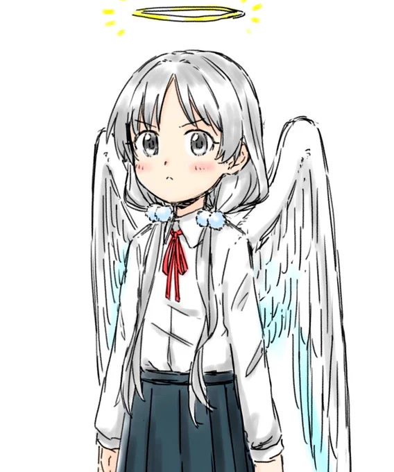 たまには絵を載せなくては!と思って少し前に描いた天使っ子に色塗ってほい!! 