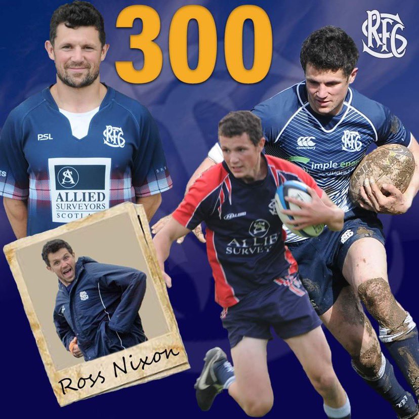 SelkirkRFCInfo's tweet photo. A massive Congratulations to Ross Nixon who will make his 300th appearance for Selkirk 1st XV today against Ayr.
Making his debut against Biggar on 27th August 2006 and has been a stalwart for Selkirk for 17 years.

Well done Ross  👏👏
🔵⚪️🔵⚪️ https://t.co/yWG9aHqqma