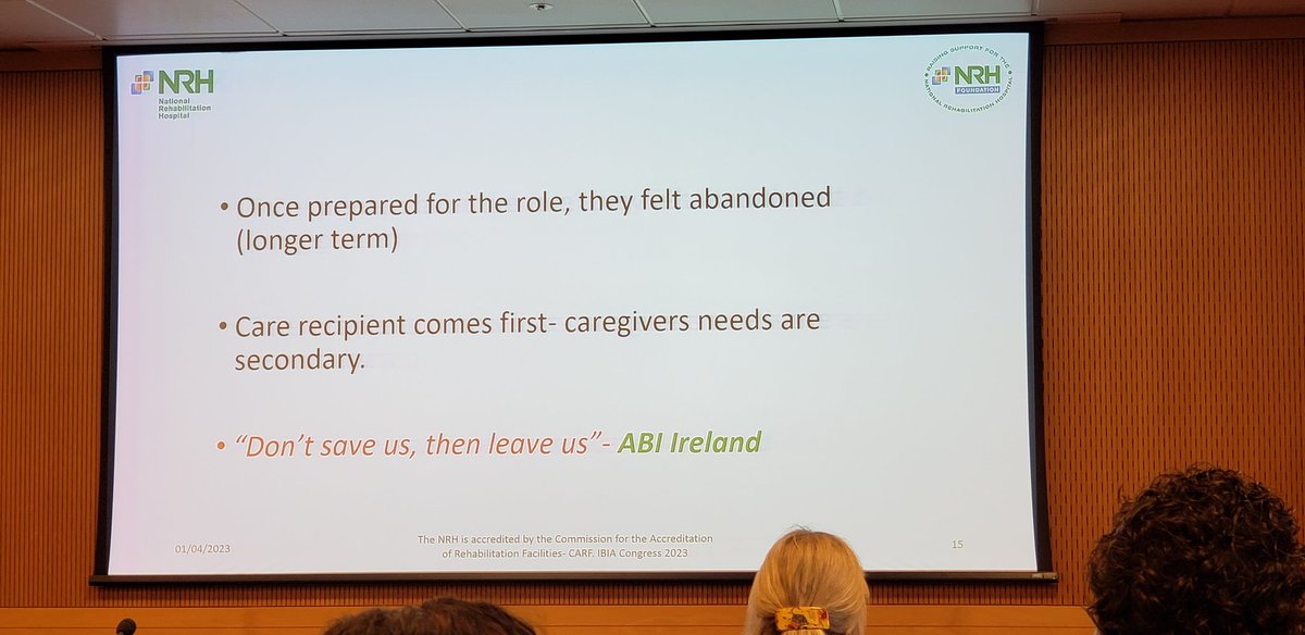 A phrase that struck me hard during #DisordersofConsciousness   Assessment and Treatment Abstract session <a href="/I_B_I_A/">IBIA</a>. 

"Don't save us, then leave us."

 Thanks for the great talk <a href="/McCannAE16/">Alison McCann</a> on caregiving for people with prolonged DoC!