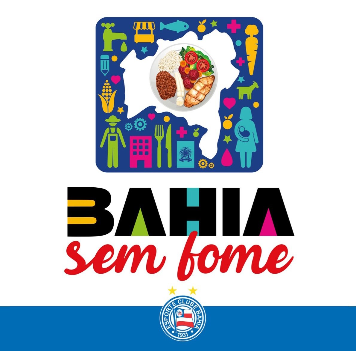 ecbahia's tweet photo. 🍽️Ajude a quem ➕ precisa! Aproveite a final para levar alimentos não-perecíveis à Fonte Nova. Haverá arrecadação nas entradas Sul e Norte e doação a famílias de Salvador e do interior. Uma campanha em parceria com @governodabahia, @fbfoficial e @itaipavaarenafn #BahiaClubeDoPovo https://t.co/d9dP43EPUZ