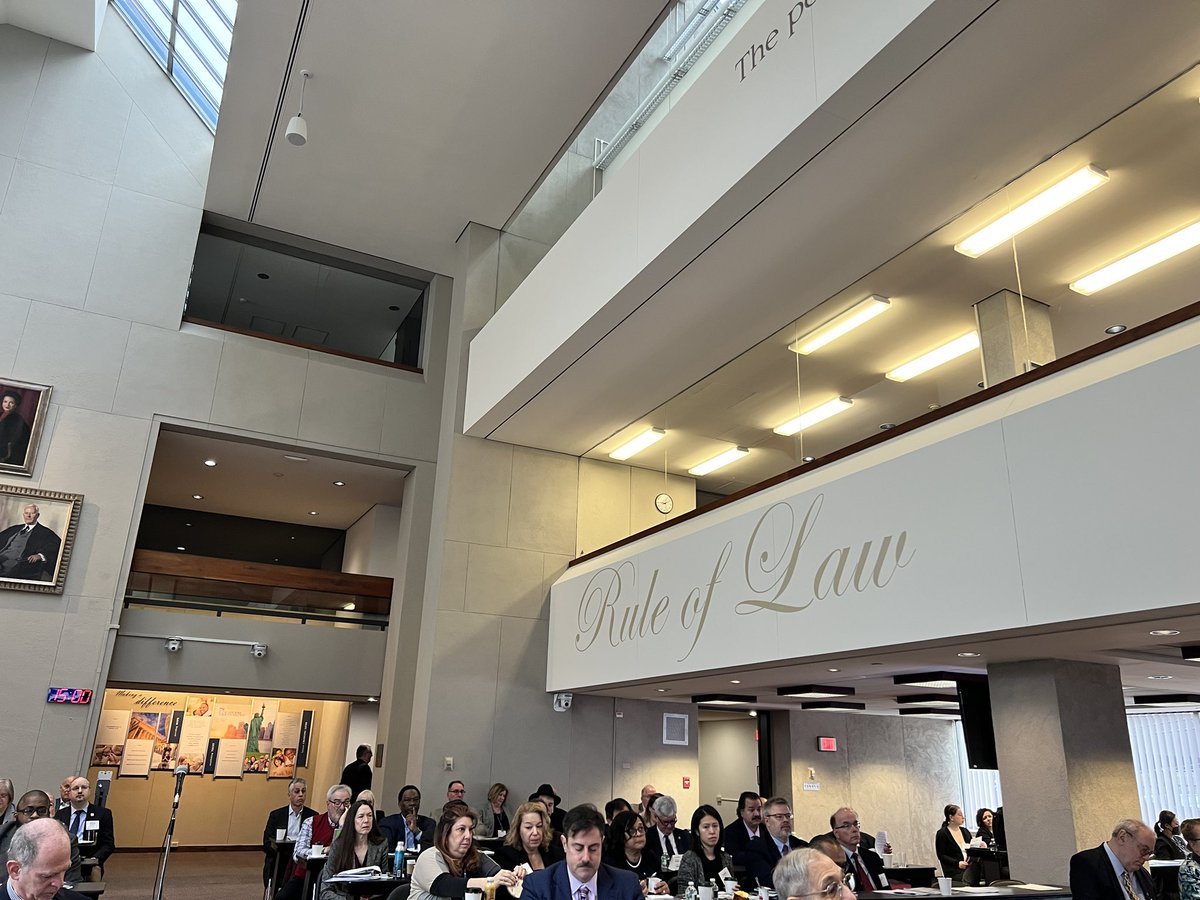 taa710's tweet photo. The Spring @NYSBA House of Delegates (HOD) meeting has commenced! We are back at the Bar Center in Albany. President-Elect Richard Lewis is leading the meeting. https://t.co/N8PZnZX4Ed