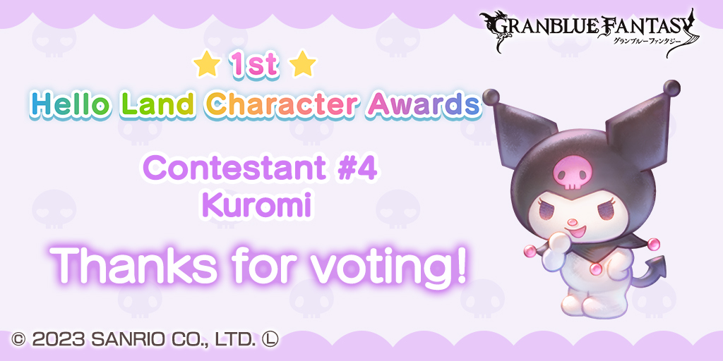 Nyorvi's tweet photo. The 1st Hello Land Character Awards are underway! I voted for this character today! https://t.co/wCFKJdfONe