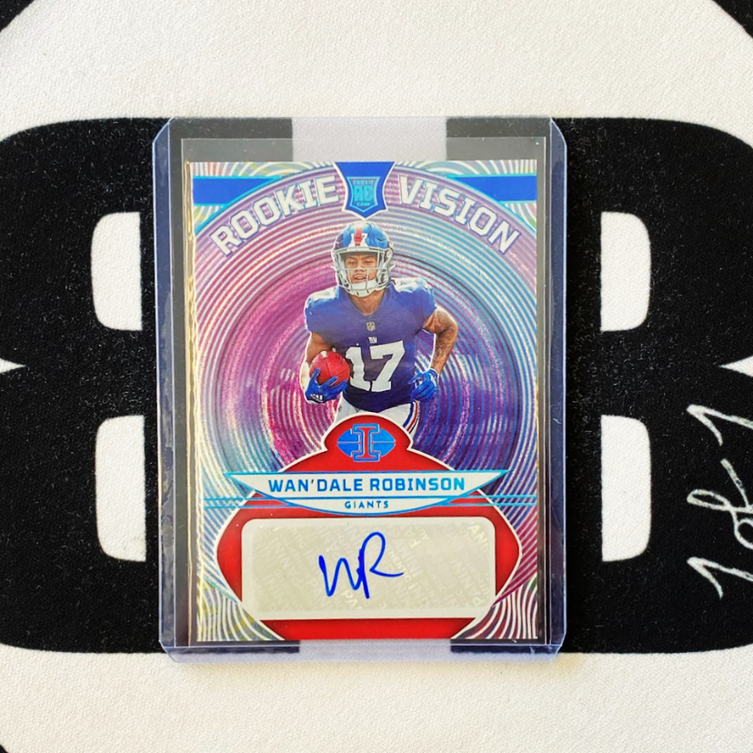 break_n_bad's tweet photo. 🎶“Here’s to you Mr(s). Robinson” 🎶

#paniniamerica #whodoyoucollect #whatnot #sportscards #cardbreaks #football #cardrips #sportsbreaks #cards #giveaway #livebreaks #collectibles #oneofone #Wandale #Robinson #NFL #Giants #NewYork #SimonAndGarfunkle https://t.co/rqTtKHNNDI