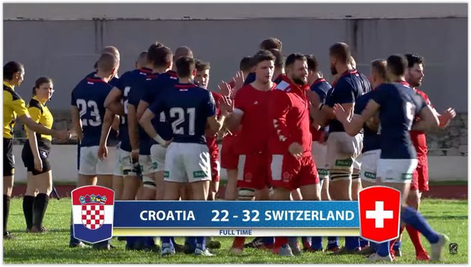 1,689 views  Streamed live 2 hours ago
Croatia plays Switzerland in Rugby Europe Men's Trophy live from Makarska (Croatia). 

✍️  Don’t forget to SUBSCRIBE to Rugby Europe on Youtube!

For news, stories, highlights and more, go to our official website at  www.rugbyeurope.eu

Follow Rugby Europe on social media: 

Facebook: https://www.facebook.com/rugbyeurope 
Twitter: https://twitter.com/rugby_europe 
Instagram: https://www.instagram.com/rugby_europe