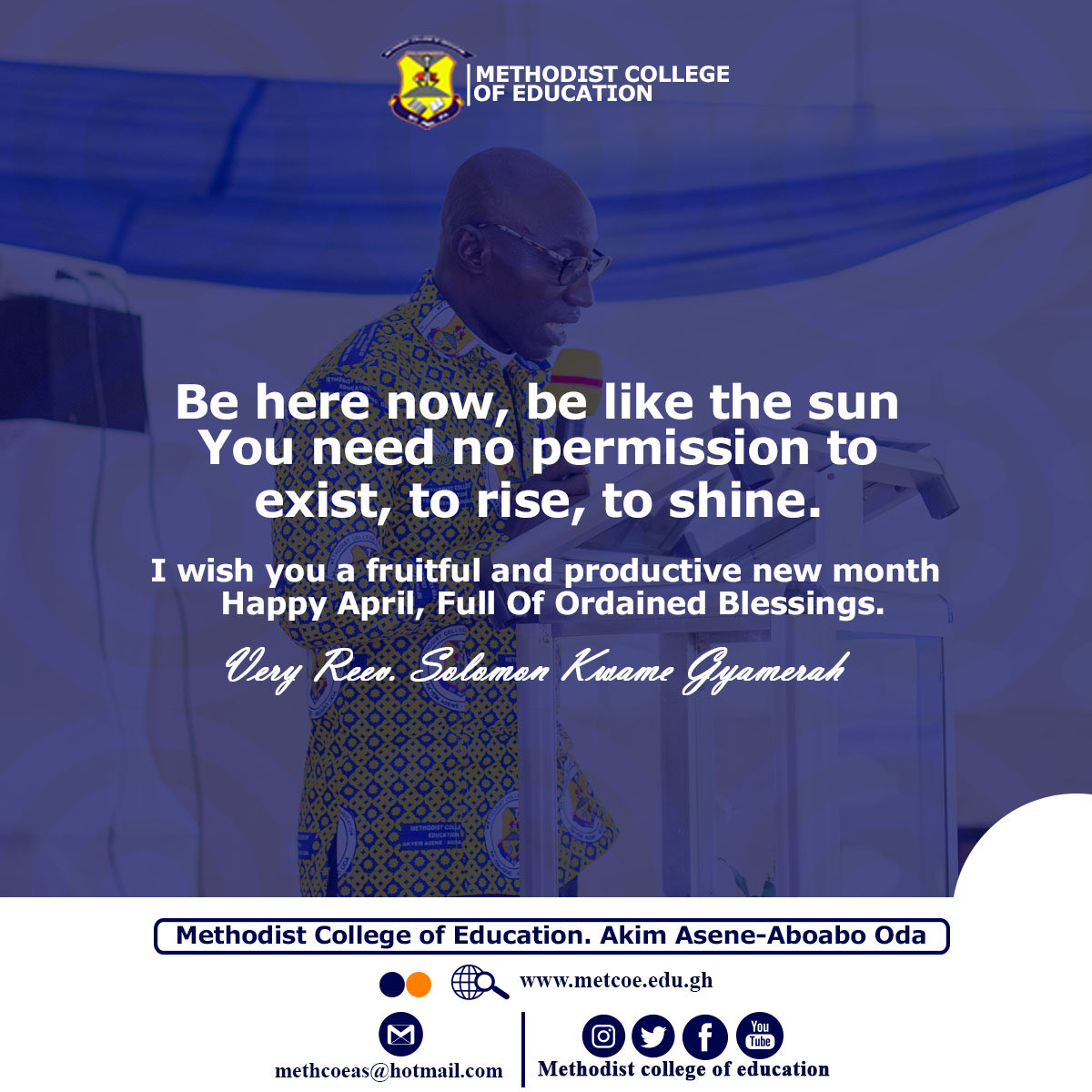 solomon_rev's tweet photo. To all friends, families and loved ones: embrace the month of April with integrity, courage and fruitfulness 🙏🏾🥰🥳🙏🏾 https://t.co/0JmfRp5WMm