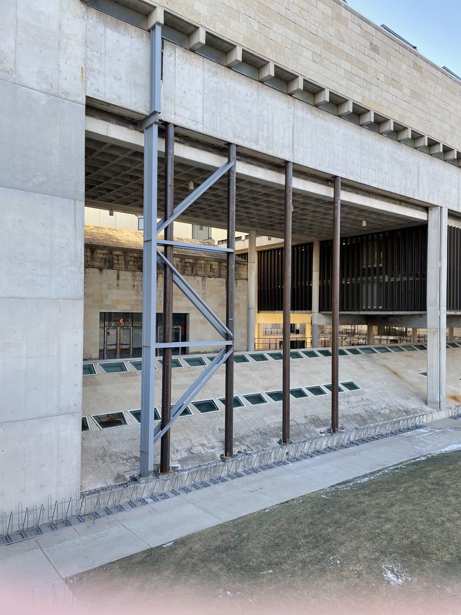 MSNpreservation's tweet photo. Sometimes old (1969) buildings need repair work. Learn about the much-maligned Brutalist-style UW-Madison Humanities Building on MT's historic architecture walking tour of Bascom Hill 6PM Thurs 8/3 &amp; 10AM Sat 8/26. $15 adults/$5 students/MT members free https://t.co/vpu26oMUTy https://t.co/SR9hSYlmgW