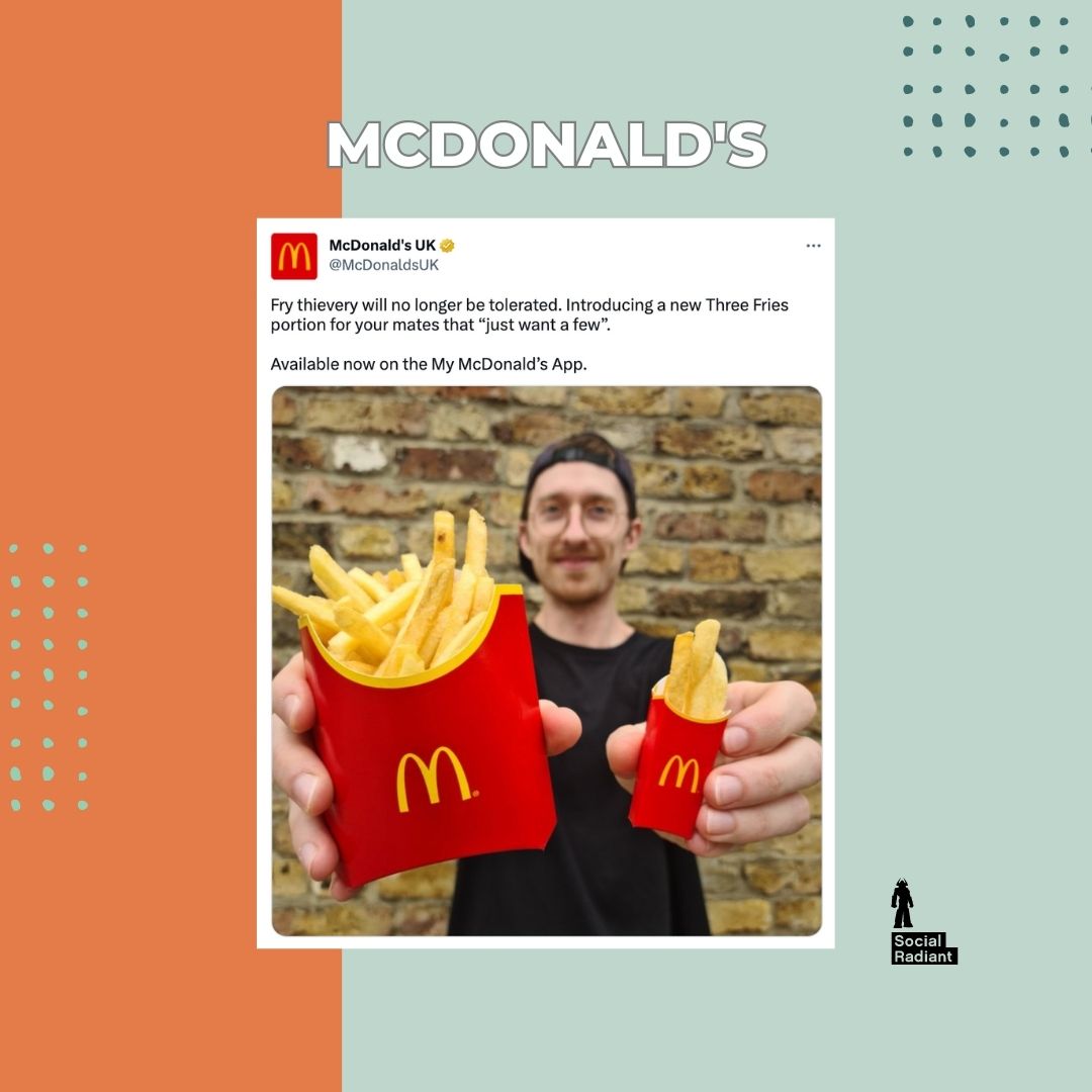 socialradiant's tweet photo. This #AprilFools day, we’re highlighting the funny ways that @mcdonalds, @budlight, @renttherunway, and @yelp have used social media to trick their users. ​
​
Which of these pranks did you fall for? https://t.co/PFunDXbN4g