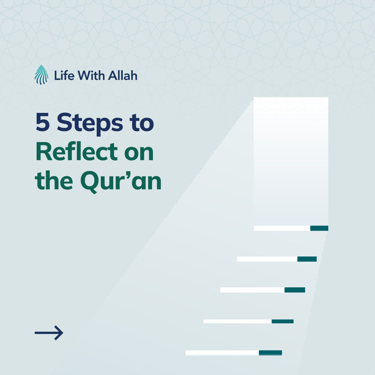 alifewithallah's tweet photo. 5 Steps to Reflect on the Qur'an https://t.co/09PfZbmOgz
