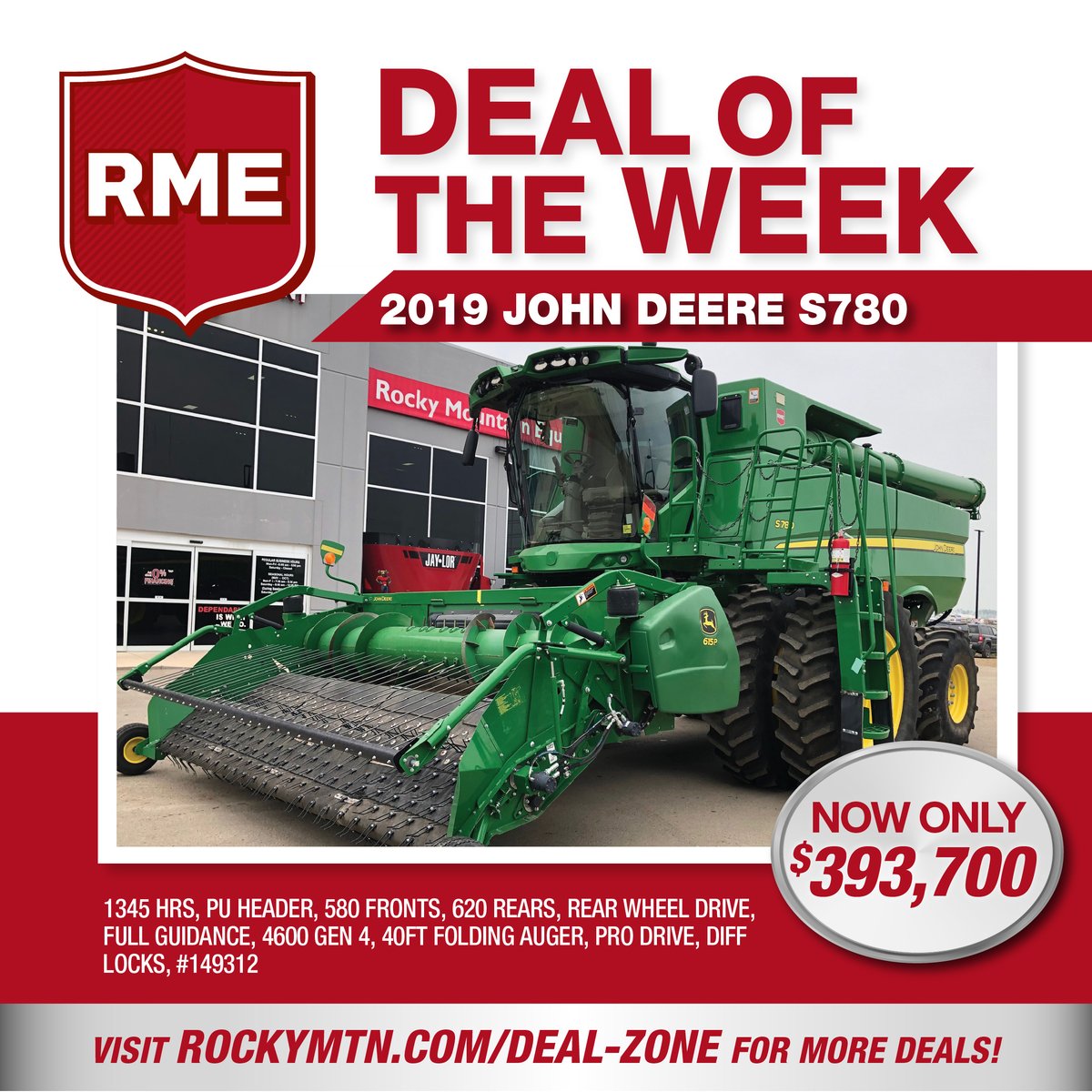 If you're in the market for some AG Equipment, be sure to check out our latest Deal Of The Week! We've got unbeatable discounts on featured top-of-the-line equipment from some of the biggest brands in the Industry. Don't miss out.
Visit rockymtn.com/equipment-list… and take a look now