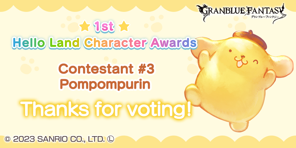 CanoxoV's tweet photo. The 1st Hello Land Character Awards are underway! I voted for this character today! https://t.co/08Y8ay5FVe