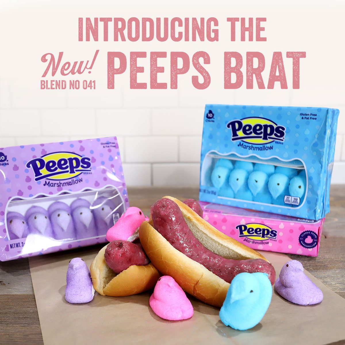 PSseasoning's tweet photo. New Brat Flavor Alert!🚨⁠

Introducing the Peeps brat, the wonderful combination of sweet colored sugar and fluffy marshmallow inside your favorite sausage.🐇 
.
.
.
If you've made it this far you should know, APRIL FOOLS! 😂 Even we wouldn't go that far! 

#peeps #aprilfools https://t.co/kyh8YeFUUI