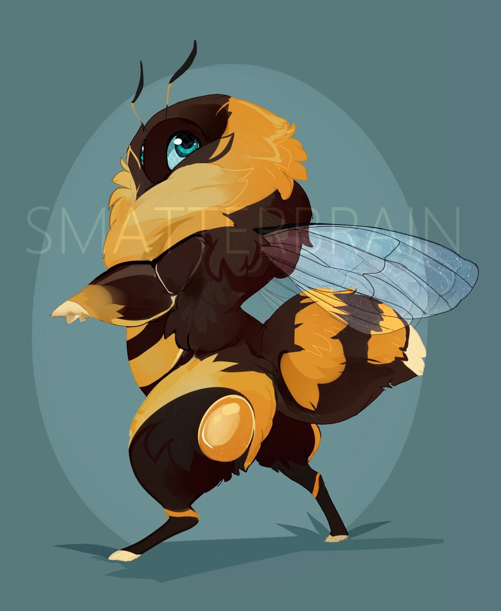 ToadaIIy's tweet image. A trio of bee people to brighten your day (and maybe make you sneeze a little from the pollen in their fur.)