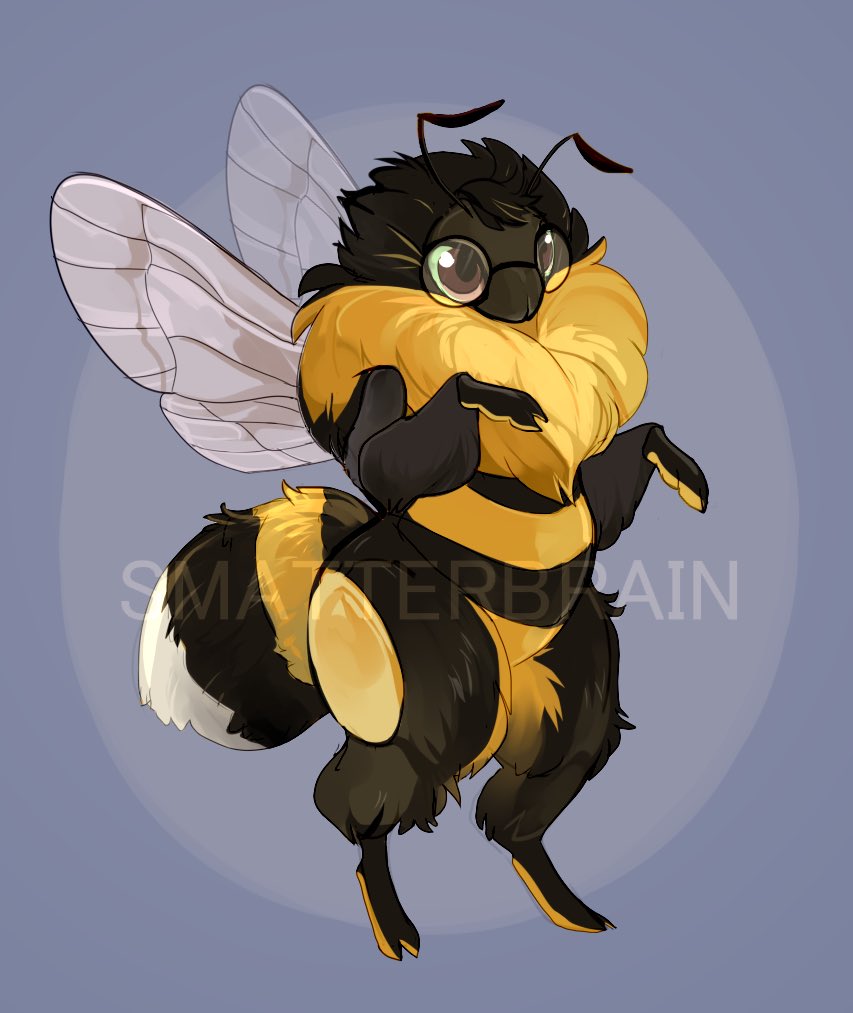 ToadaIIy's tweet image. A trio of bee people to brighten your day (and maybe make you sneeze a little from the pollen in their fur.)