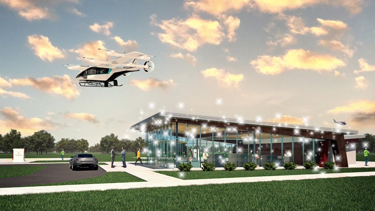 VolatusLLC's tweet photo. We've done some redesigning and are so excited to share our new *sparkley* edition of Volatus vertiports with you!
#Volatus #VolatusInfrastructure #eVTOL #eVTOLinfrastructure #TheFuture #vertiport #electric #ElectricAviation #AprilFools https://t.co/6GKlcTgwqf