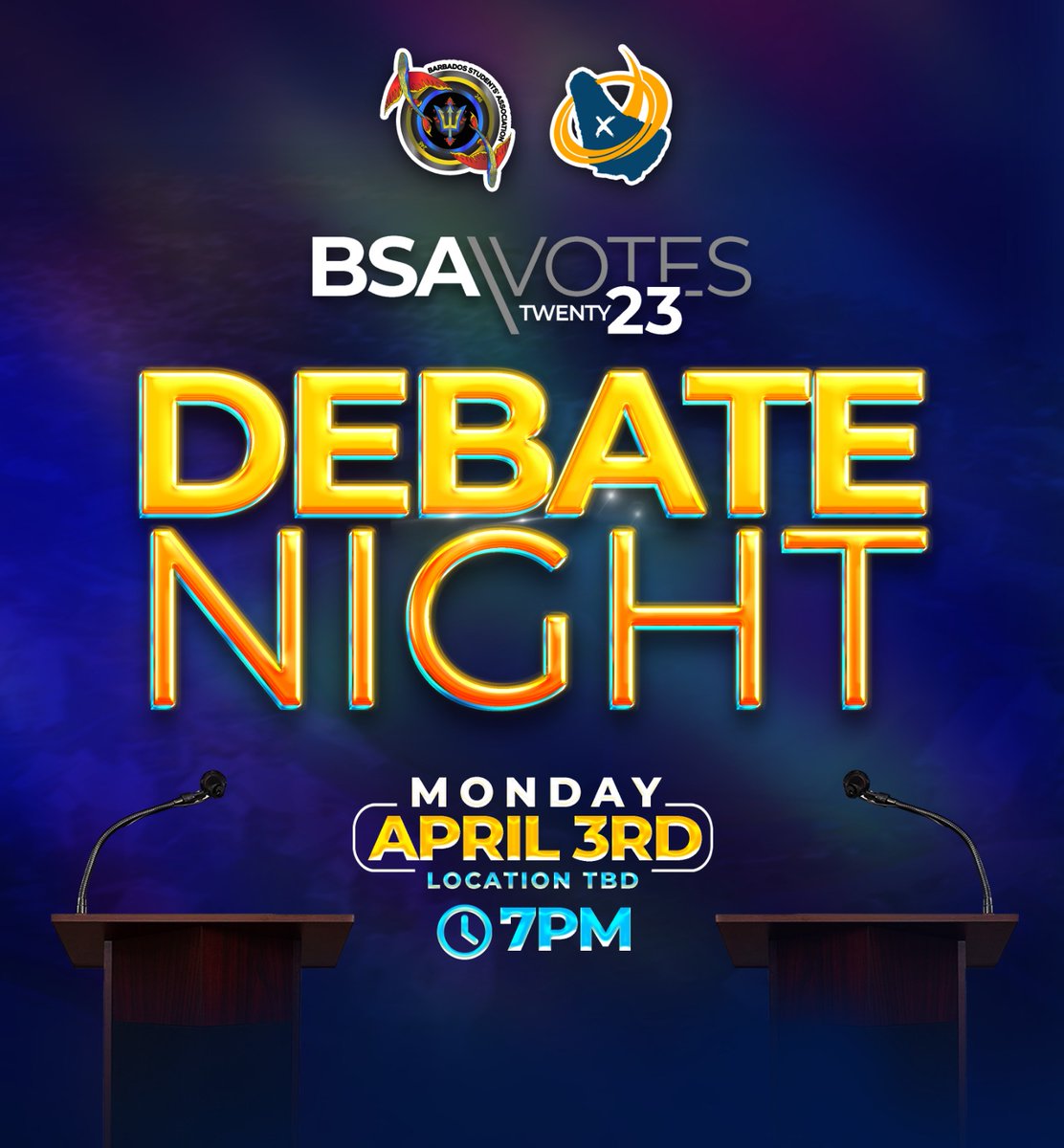 Good morning BSA Fam 🇧🇧☀️

Campaign season is swiftlyy nearing the end, and we know what comes nexttt😮‍💨👀...

That's right, BSA Votes 23 Debate Night📢🎙️
This is gonna be goooooood🍿🫣, so come out in yall numbers on Debate Night✨🙌🏾🇧🇧