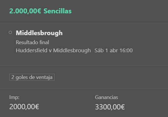 AnonymousBets_'s tweet photo. Pronostico 1/04/2023📅
🏟 Championship - Huddersfield vs Middlesbrough
⏱16:00 CET
📌Middlesbrough ganador
🚀STAKE 2
🌐BET365

En TELEGRAM el pronostico entero 👉 https://t.co/7mPHdne7WT

#apuestasdeportivas #abets #LaLigaSantander  #Bundesliga  #BAYERNMUENCHEN  #ManCity #cityliv https://t.co/jvTa92LcCk