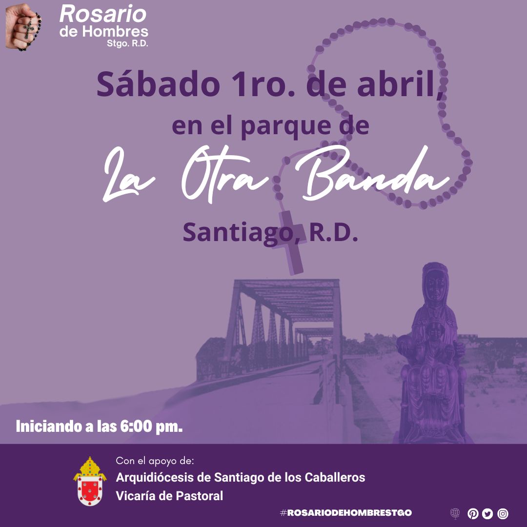 Recuerda nuestra cita hoy en #LaOtraBanda a las 6:00 pm  a rezar el Santo Rosario en público

#RosarioDeHombreStgo
#rosariodehombre
@Rosariodehombre 
#LaOtra Banda