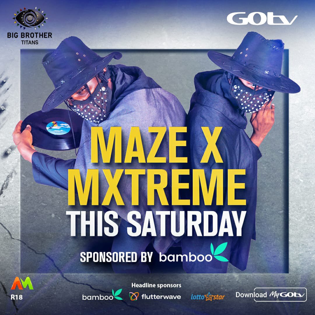 mazexmxtreme's tweet photo. Hey guysss!! Let’s do this again!! 🔥🔥 join us live tonight on the final party of the BBN TITANS on Gotv and Dstv @BBNTITANS https://t.co/JtISTaUuhA