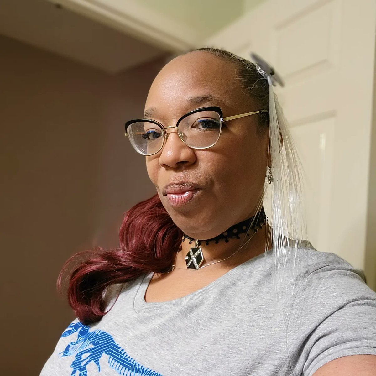 MelisssaMcAtee's tweet photo. Making sure you stay the most glamorous mentor for @TRex4935 and have your favorite boys @weareoneEXO as part of the fit for good luck. State championships here we come! #FIRSTRobotics #FIRSTLikeAGirl #BlackMentor #EXOL https://t.co/MDRCHwsMIn