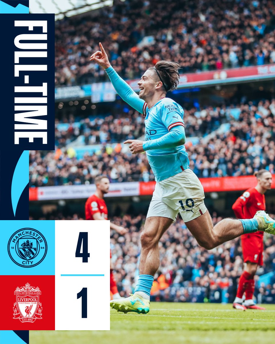 FULL-TIME | It's good to be back! 🙌

🔵 4-1 🔴 #ManCity