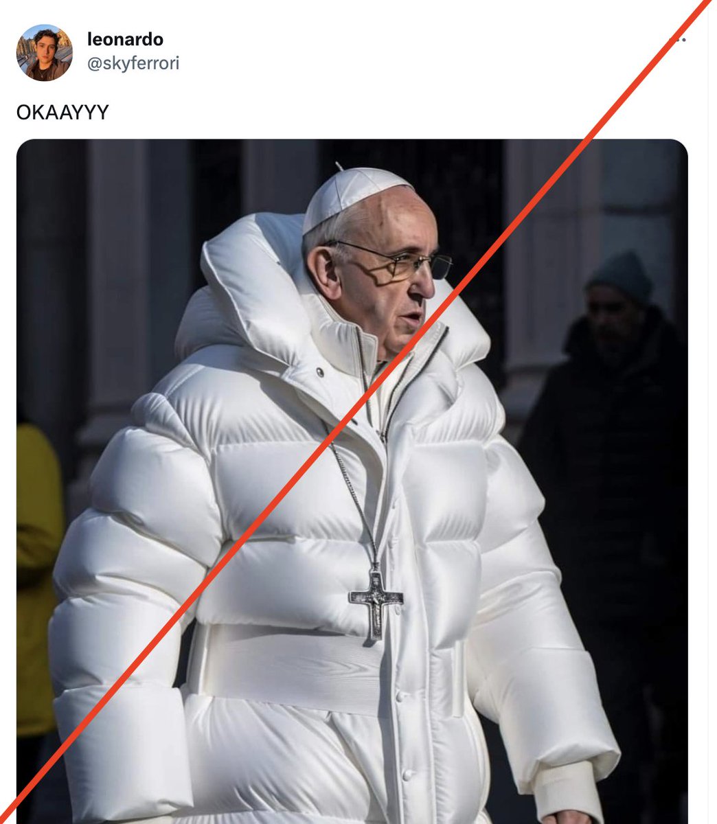 mediawise's tweet image. #AprilFoolsDay is here! Let's run through a few ways to avoid being fooled. Today or any day of the year. Let's go back to the pic of #PopeFrancis in a designer puffer. We know it's fake. Here's how you could've caught it. (Hint: Open lots of tabs!)#medialiteracy