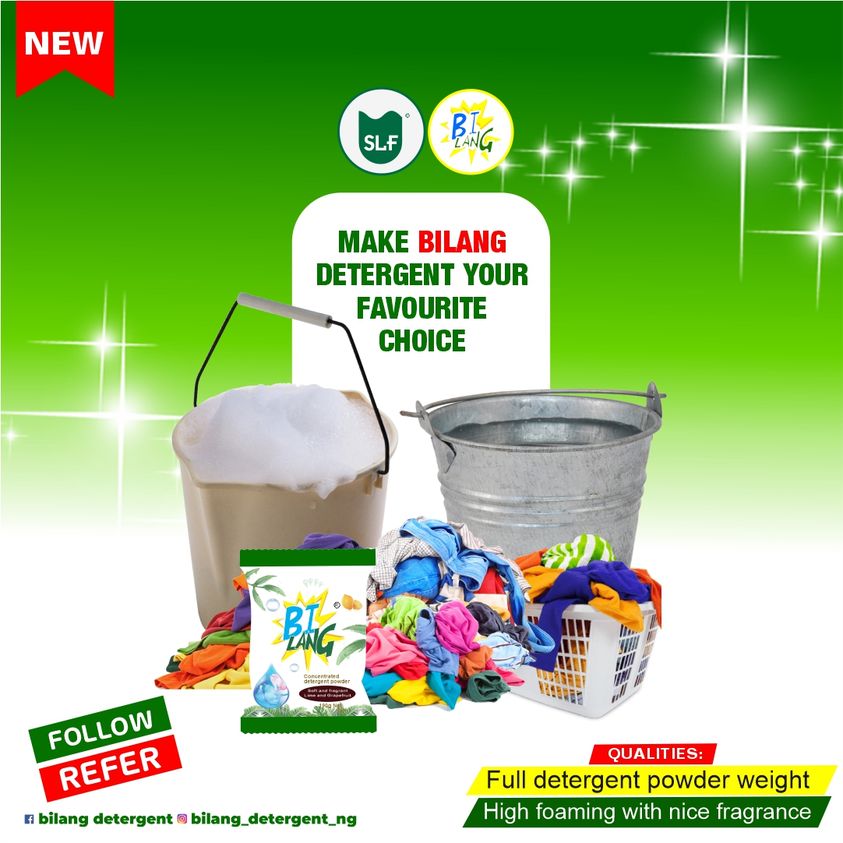 #Bilangdetergent
Make  Bilang detergent your faourite choice.

#foamingfragrant #removetoughstain #killgerms #washing #clothes #laundry #bilangsoap #cleanwithbilang